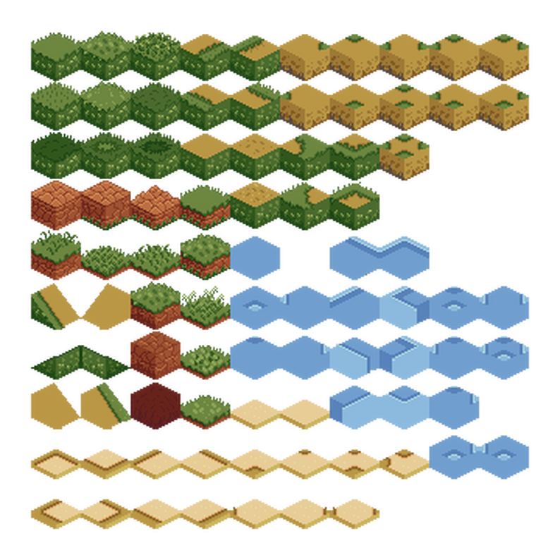 [FREE] 2d isometric forest Pixel art - 32x32 by Kipperfalcon