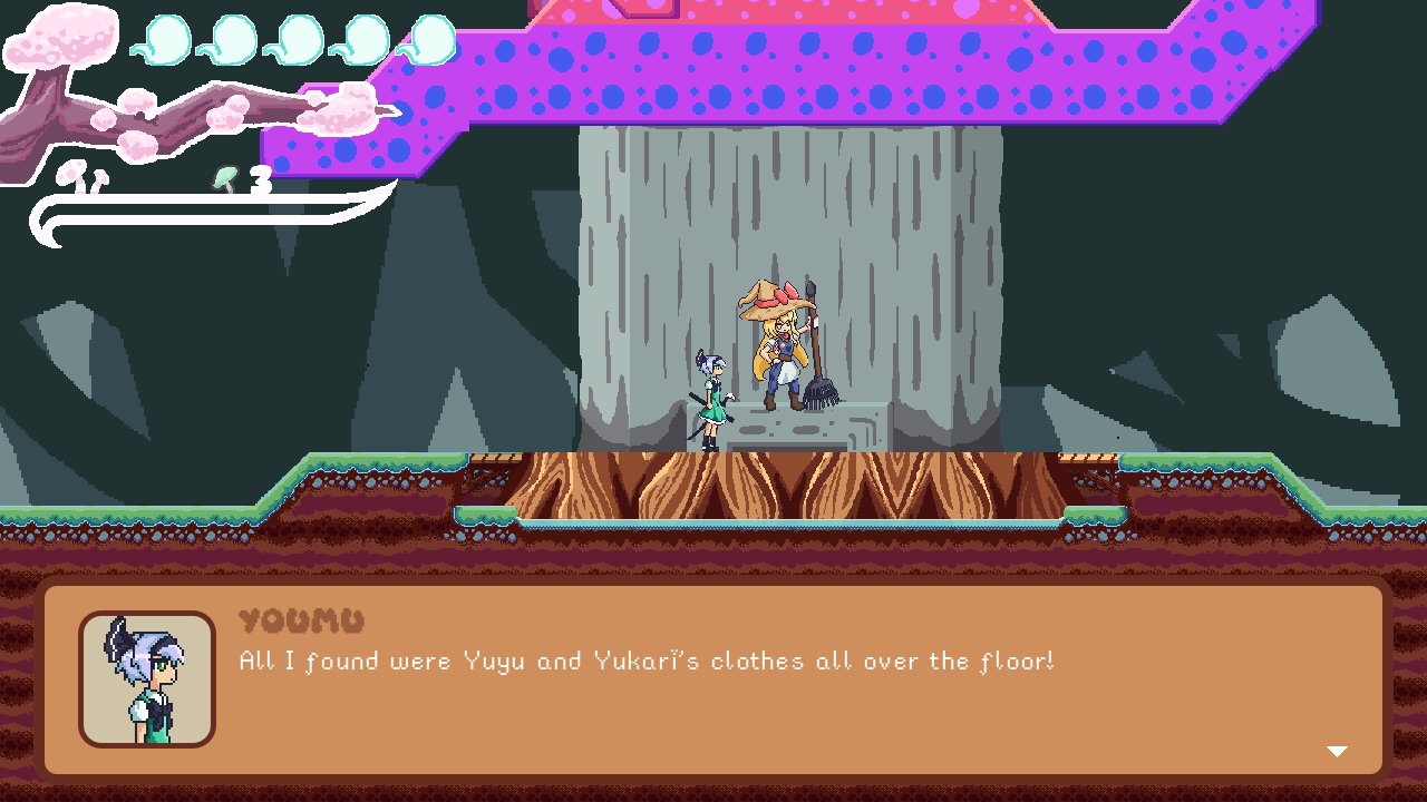 Screenshot 4 for Touhou Pride Jam 8 Entry: Kinoko Slicer