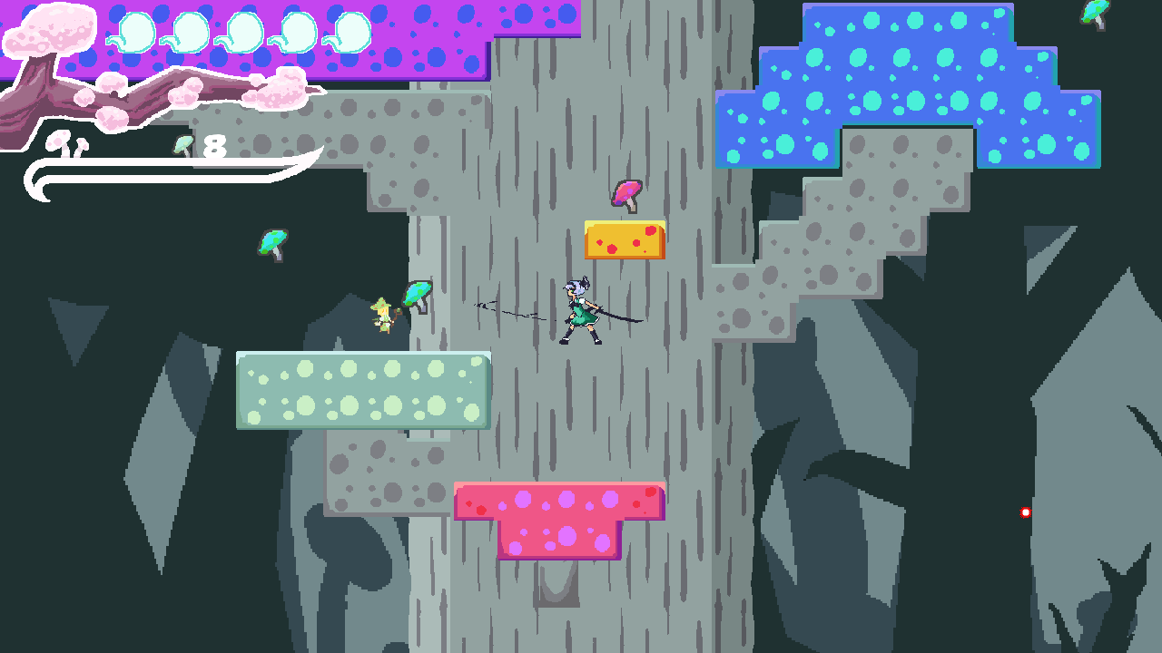 Screenshot 2 for Touhou Pride Jam 8 Entry: Kinoko Slicer