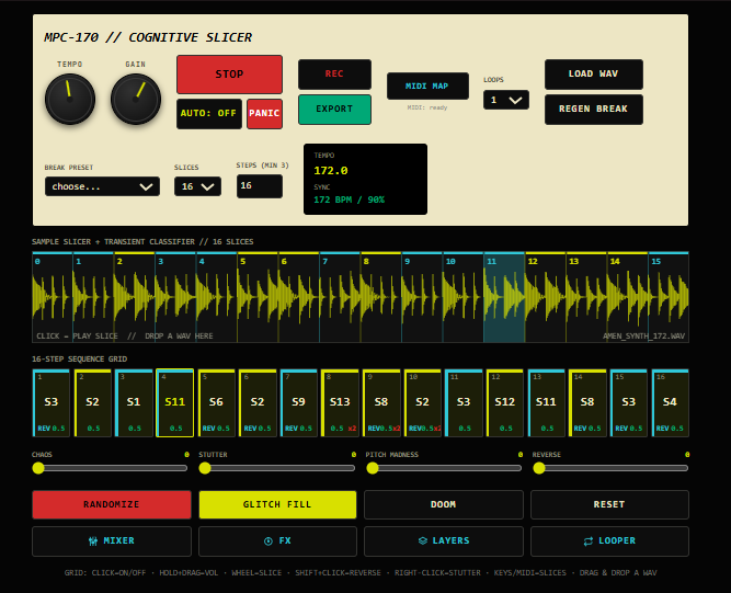 Screenshot 2 for MPC-170 // Cognitive Slicer — Breakcore & Jungle VST