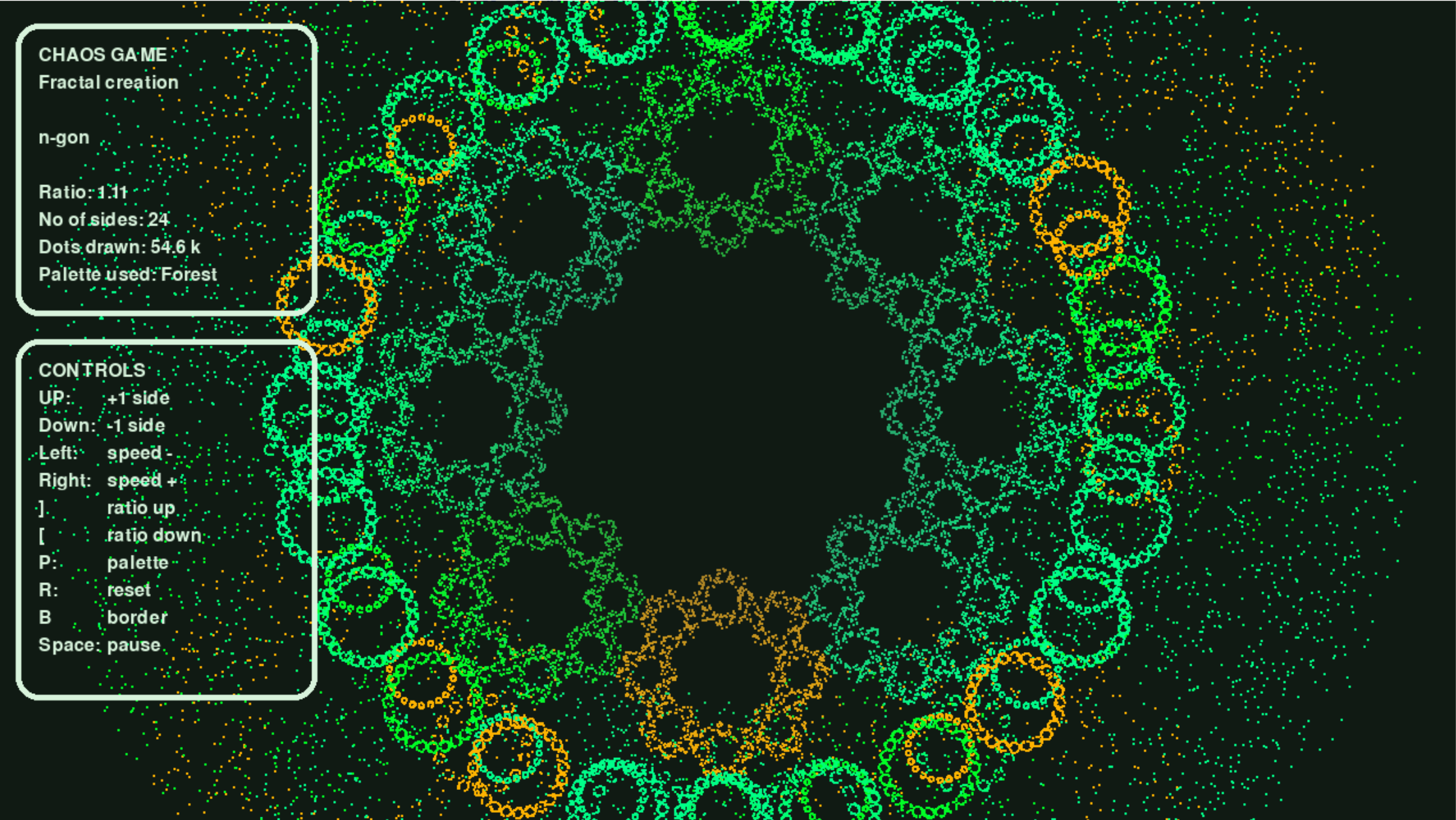 Screenshot 4 for Chaos Game Fractal Generator