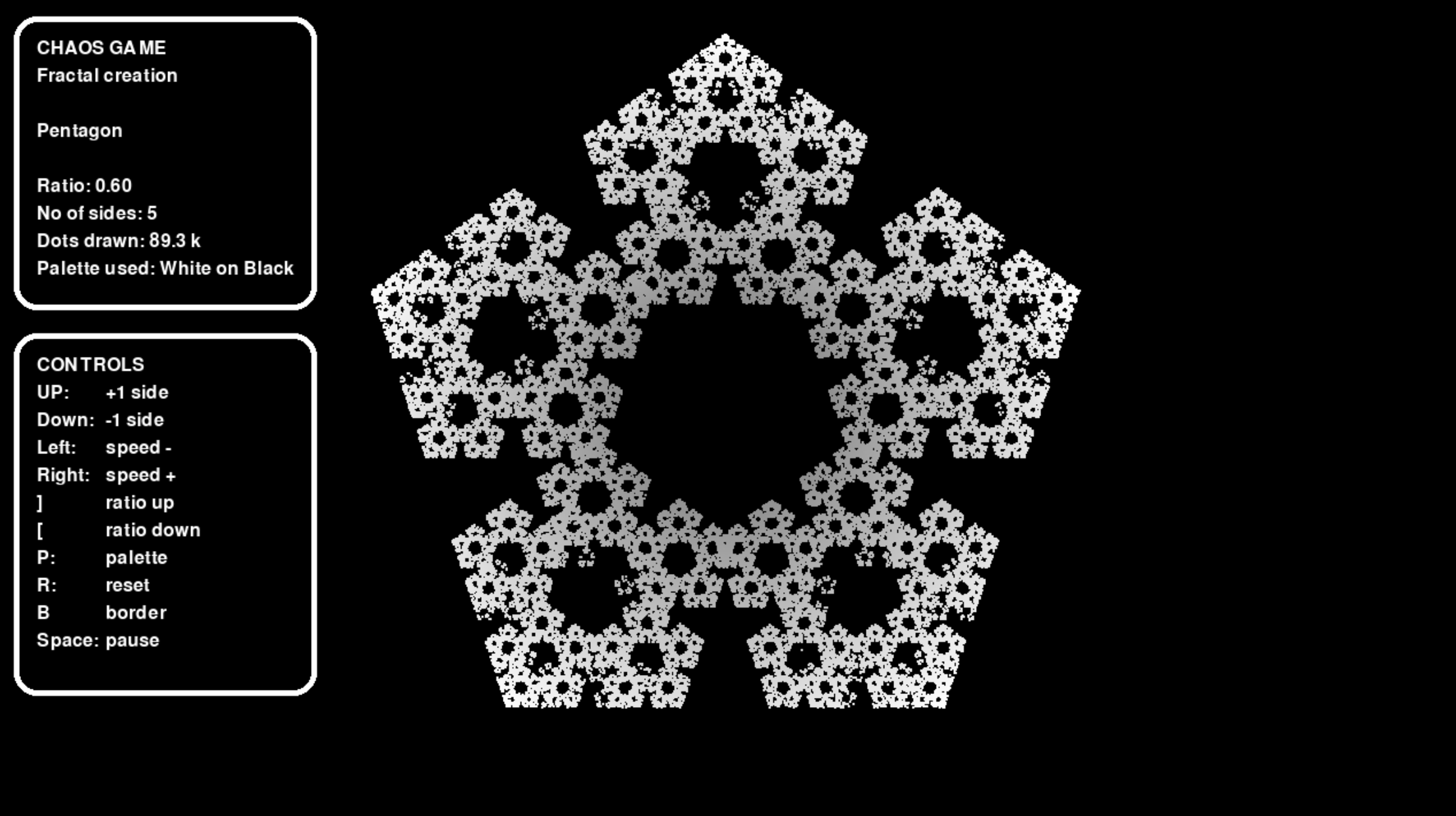 Screenshot 2 for Chaos Game Fractal Generator