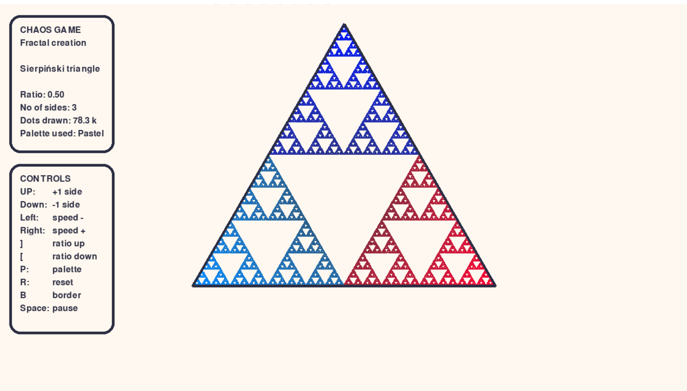 Screenshot 3 for Chaos Game Fractal Generator
