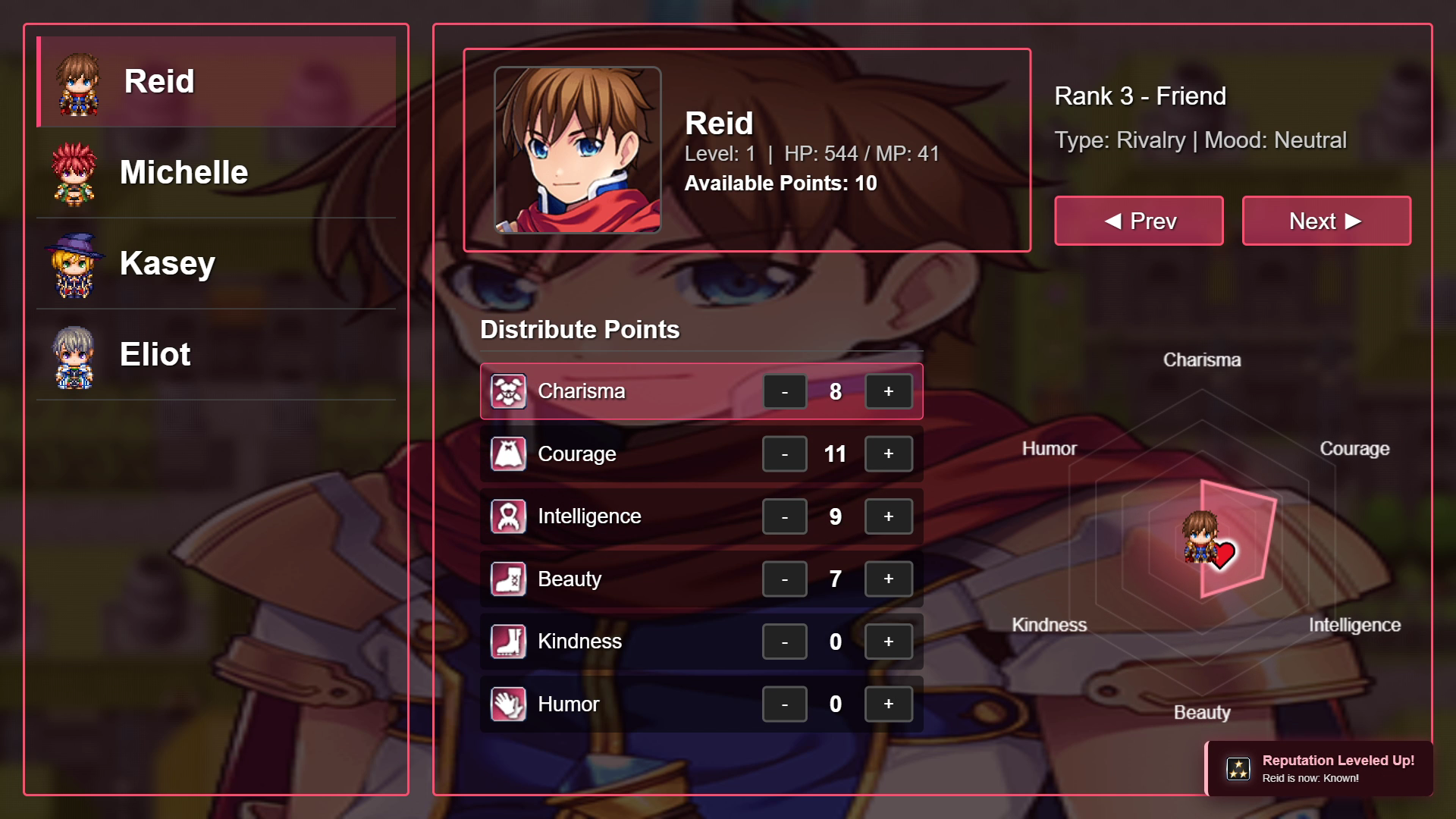 Screenshot 11 for Kadajah's RALines Social & Bonds System for RPG Maker MZ
