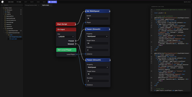 Instance IDE: Visual Scripting for Roblox by Instance IDE