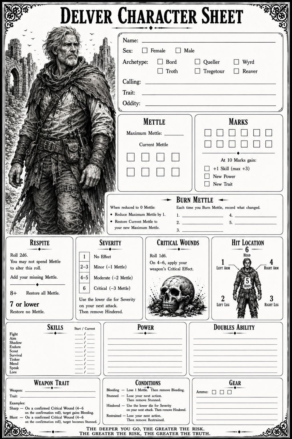 Screenshot 2 for Mettle 2d6™ Delvers: Create a Character