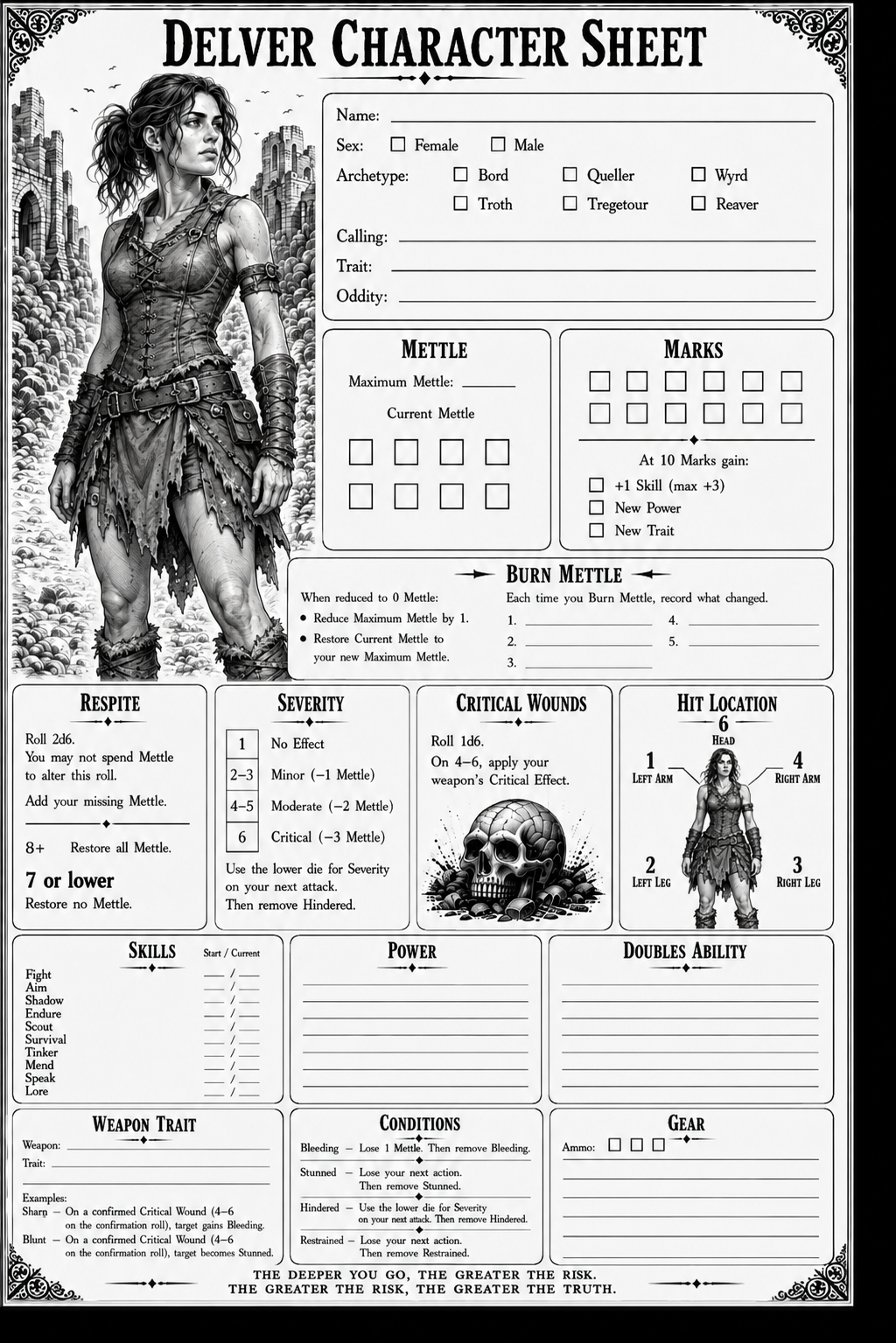 Screenshot 4 for Mettle 2d6™ Delvers: Create a Character