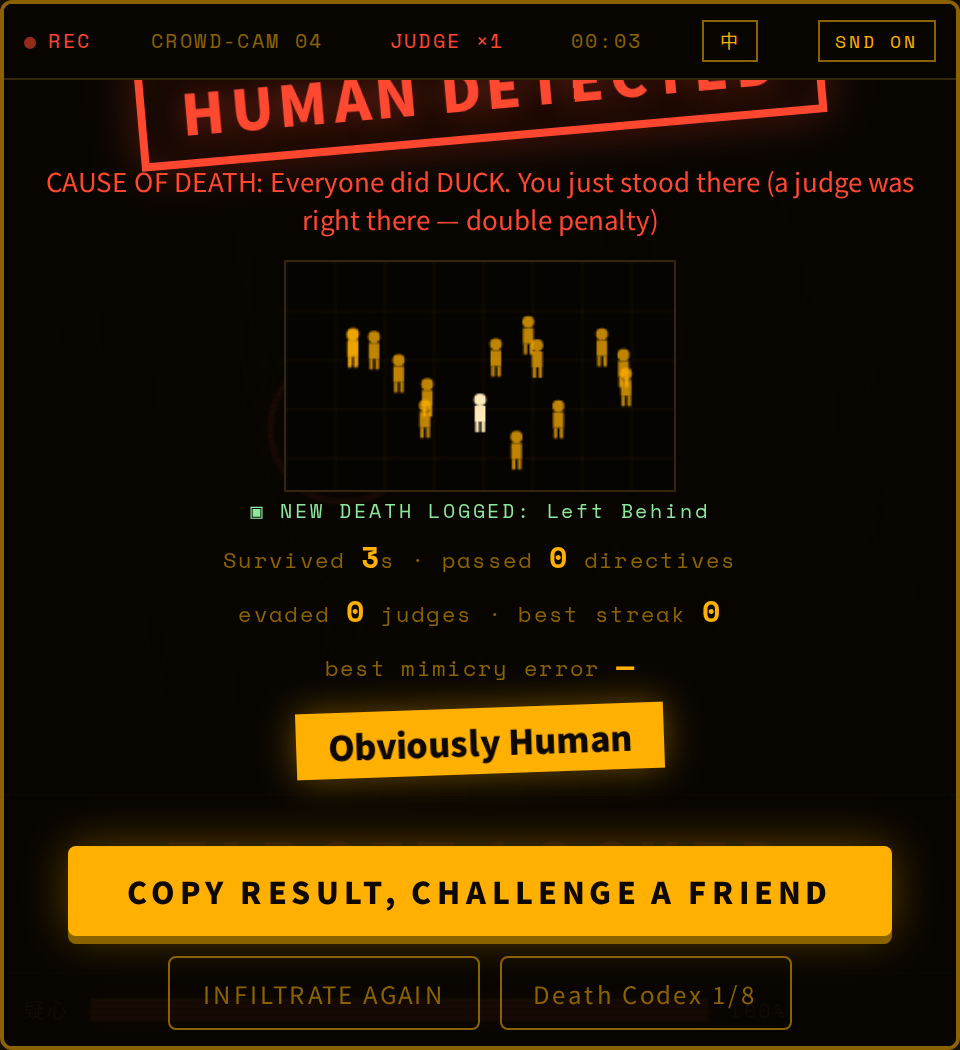 Screenshot 2 for NPC OR DIE · Human Among NPCs