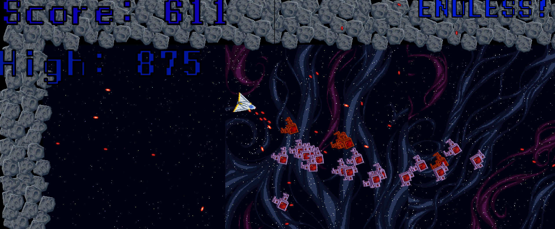 Screenshot 2 for Galaxys Fall a 2d shooter