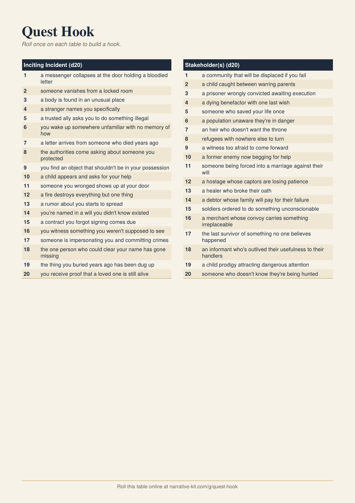 Screenshot 5 for GM's Random Tables Vol. 1