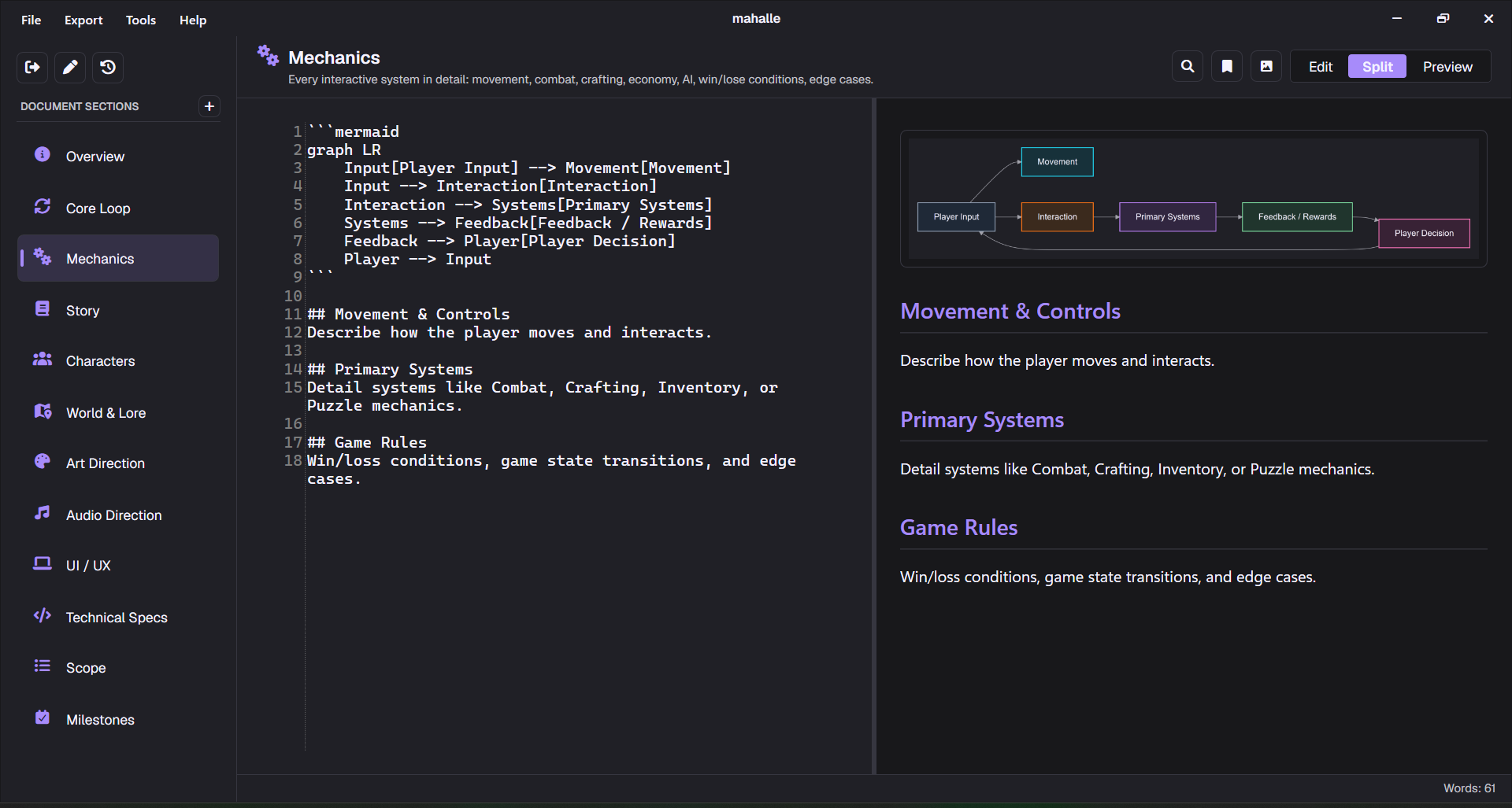 GDDKit Main Workspace Interface
