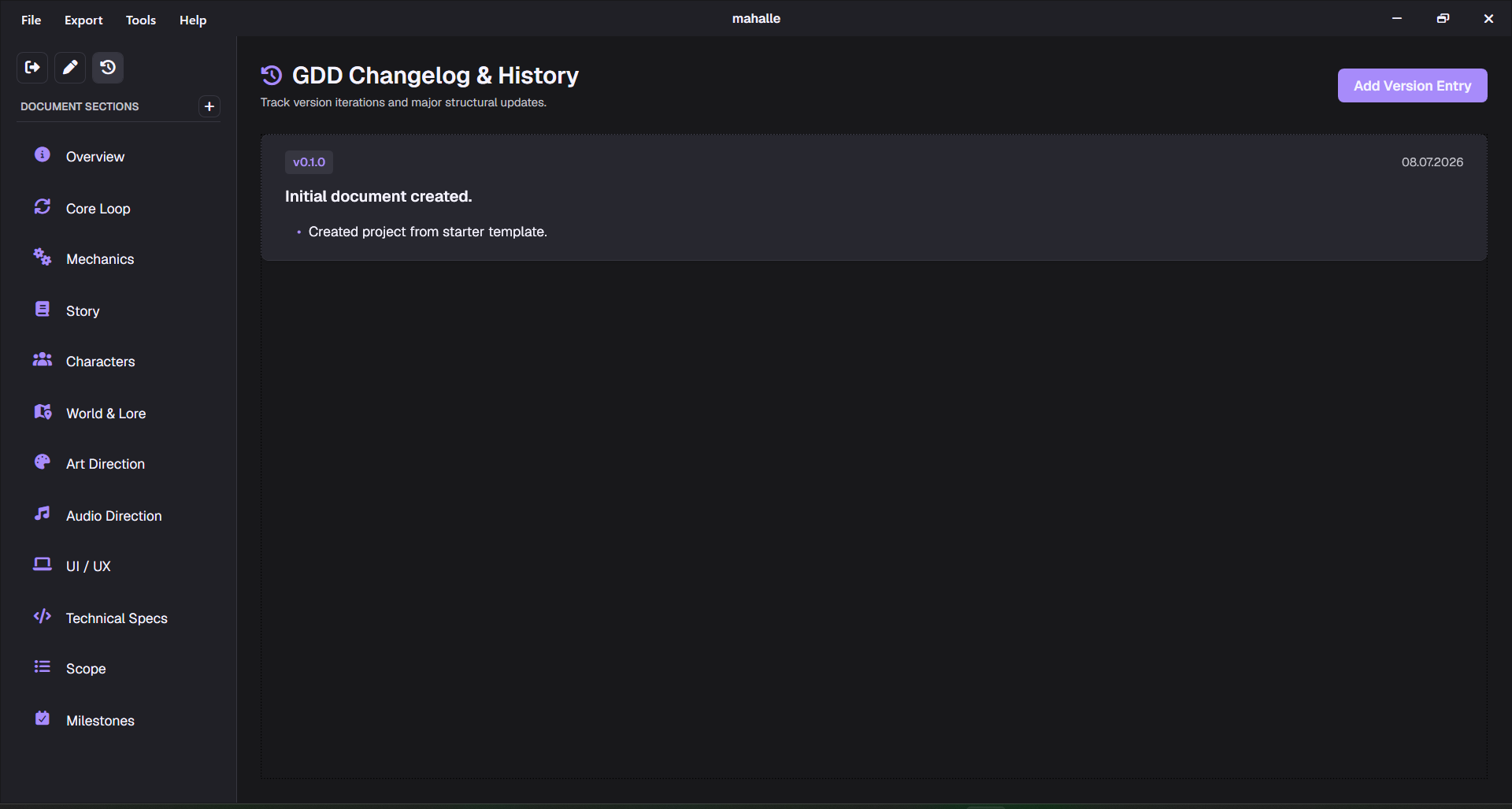GDDKit Document Export & Changelog Tracker