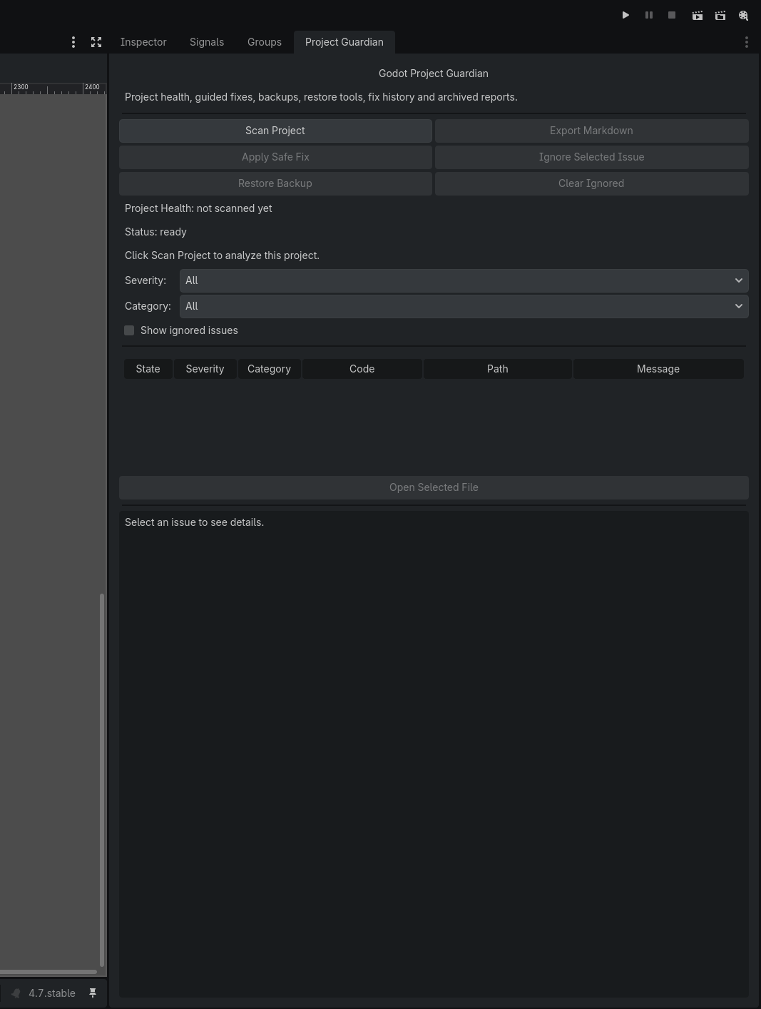 Screenshot 2 for Godot Project Guardian