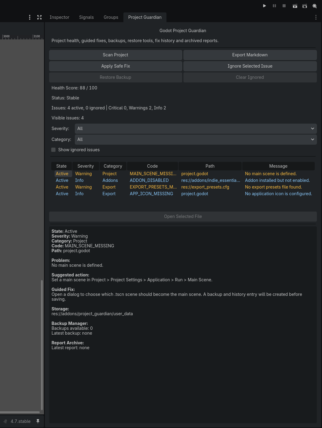 Screenshot 3 for Godot Project Guardian