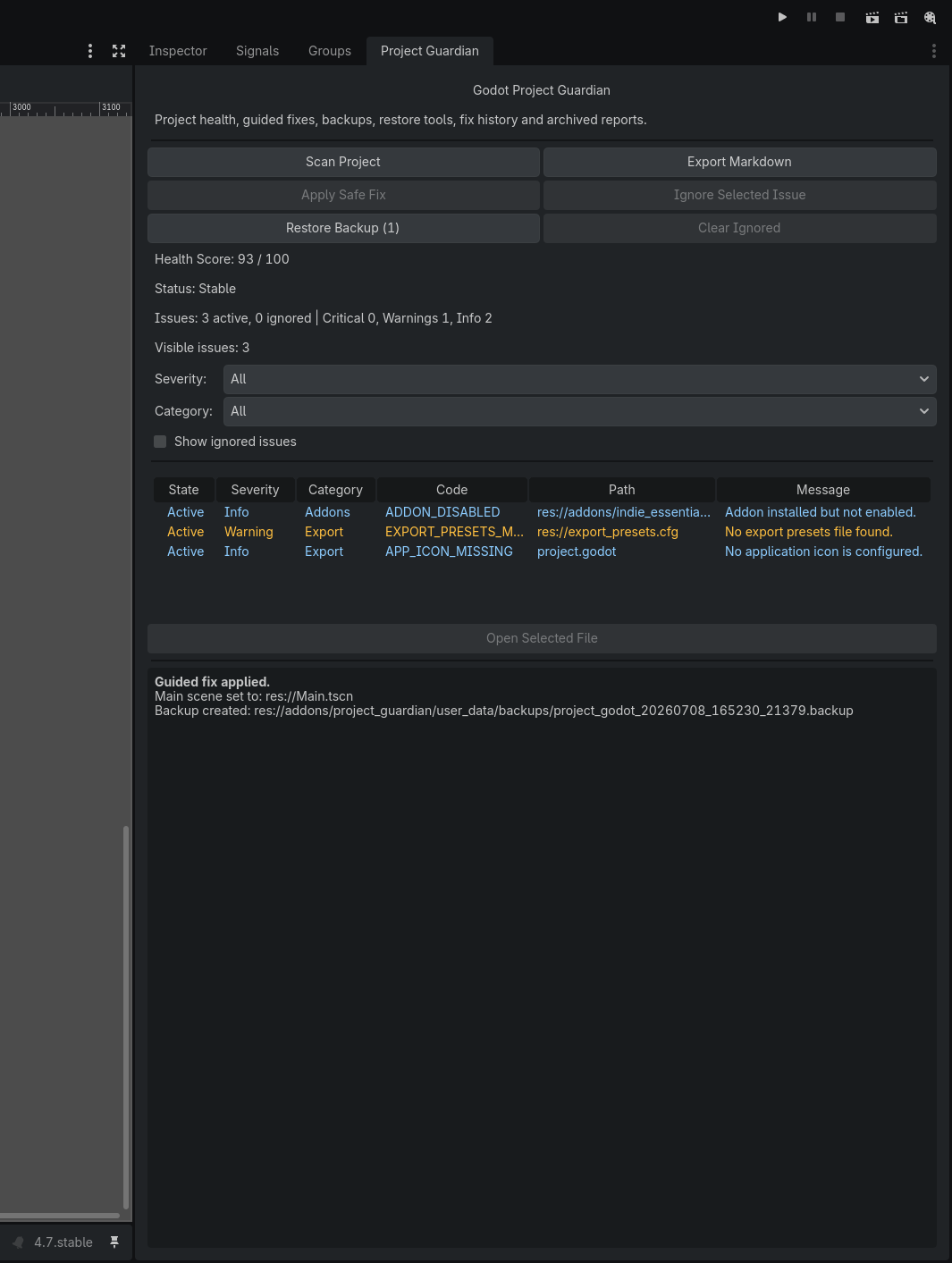 Screenshot 5 for Godot Project Guardian
