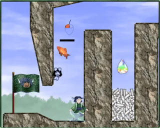Screenshot 3 for Tewi jumps off a Mountain and Dies GAIDEN ~Wakasagihime climbs a Mountain and collects Rainbow Dragon Gems~