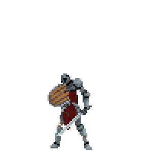 Pixel Sword and Shield Soldier by Shameone