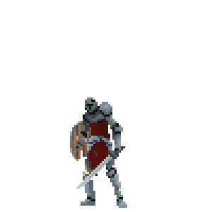 Pixel Sword and Shield Soldier by Shameone