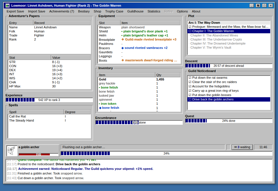 Screenshot 3 for Lowmoor Idle RPG: An Adventurer's Chronicle