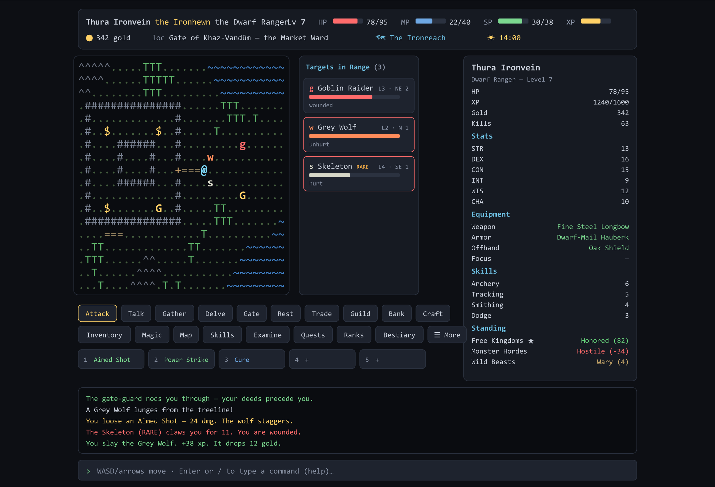 ASCII Realms by Captainwaffler
