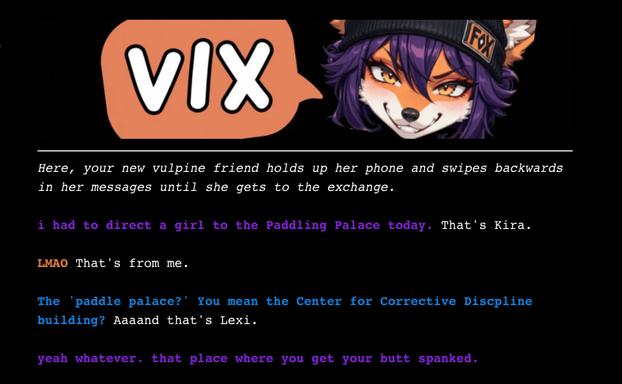 Screenshot 2 for HARD LUCK & BIG BUTTS: A Spanking Text Adventure