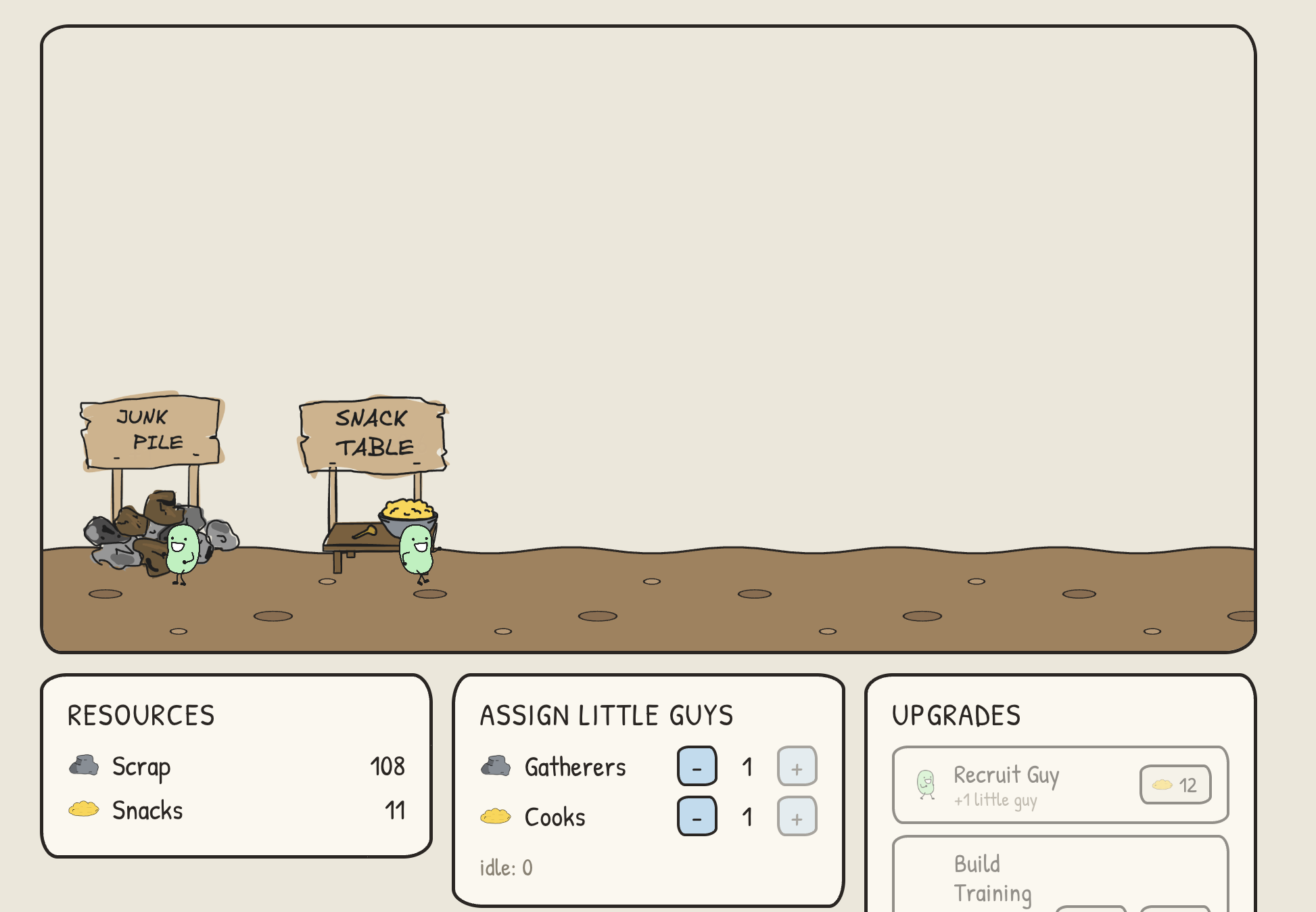Screenshot 2 for the button requires Little Guys