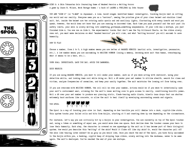 Screenshot 2 for SIDE B: A Shin Tokusatsu Solo Journaling Game