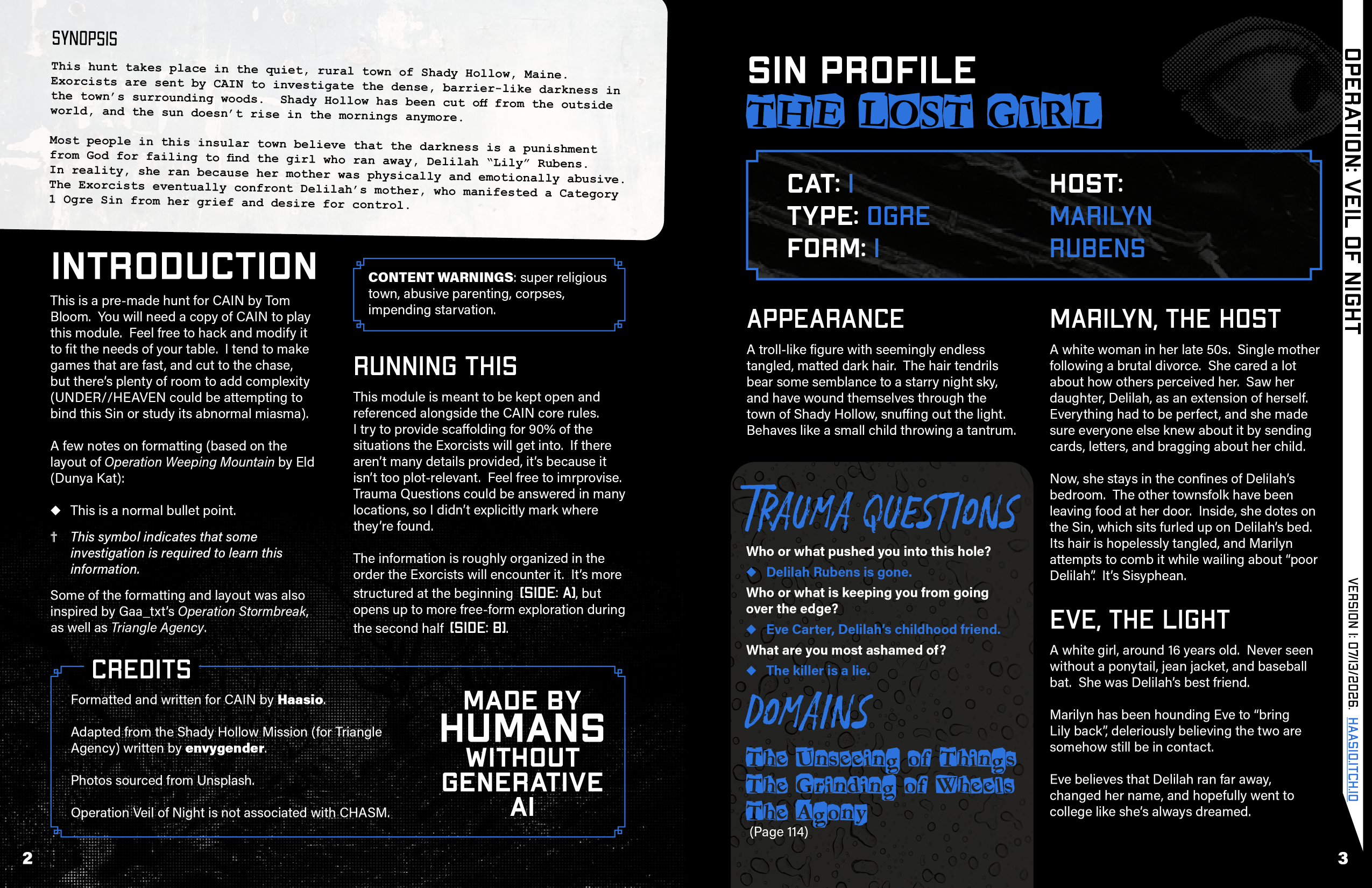 Screenshot 3 for CAIN: Operation Veil of Night