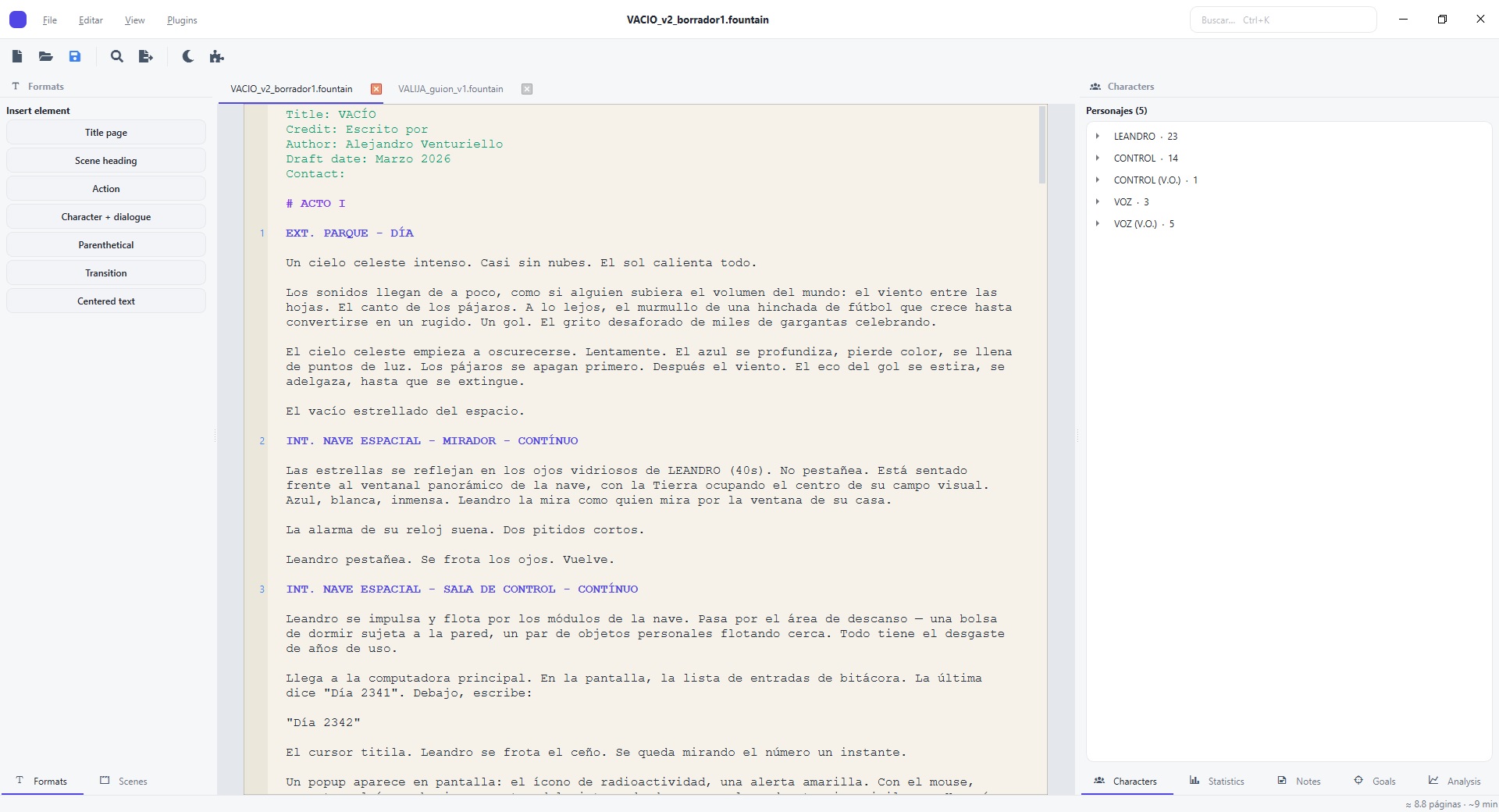 Screenshot 2 for Screenplay editor