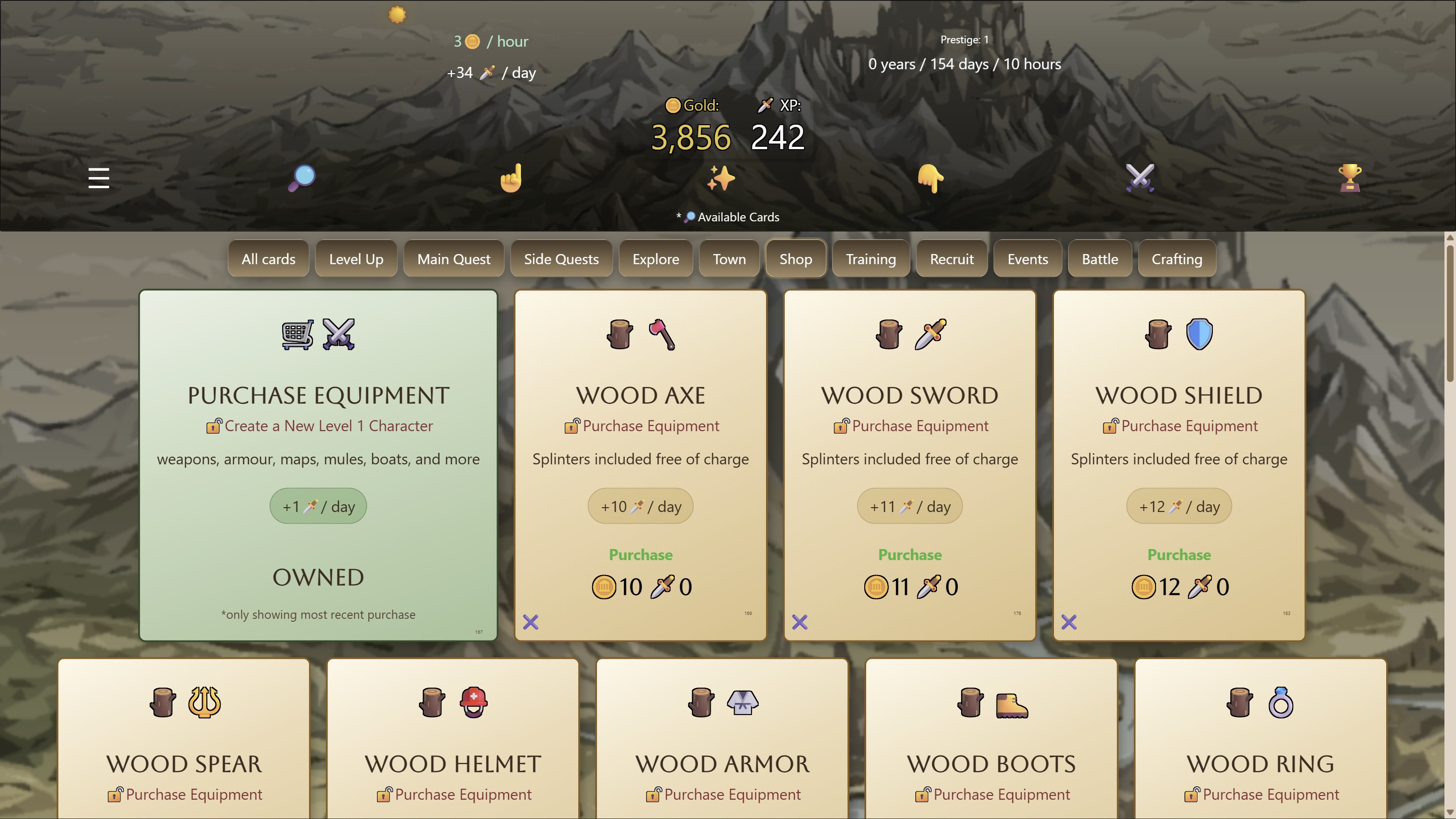 Screenshot 3 for Fantasy Idle RPG Demo