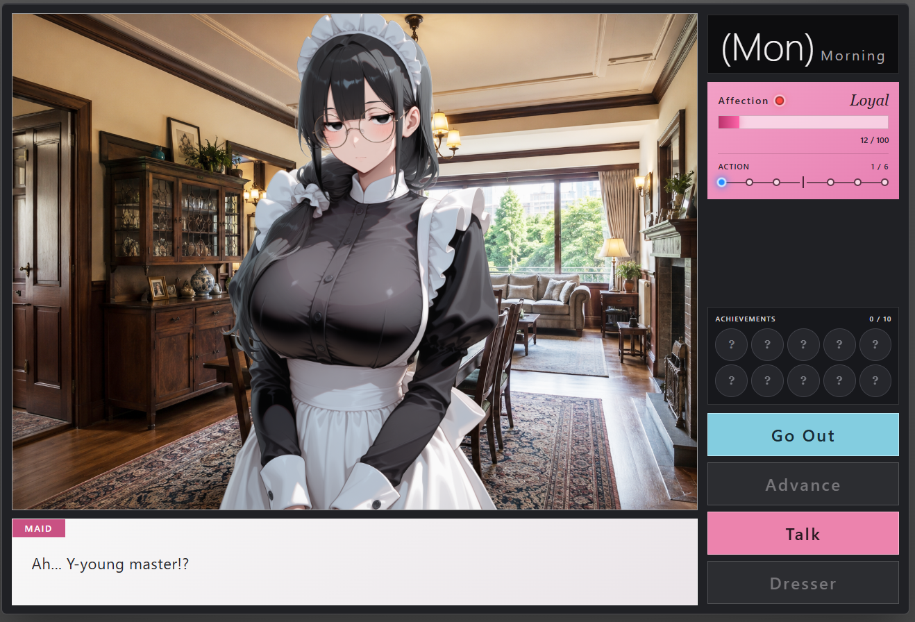 Screenshot 2 for FreAI: Maid Pygmalion / ふれあいメイド・ピグマリオン