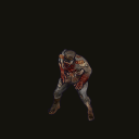Vagrant Zombie attacking with its right hand, looping animation