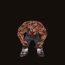 Mutant roaring, looping animation