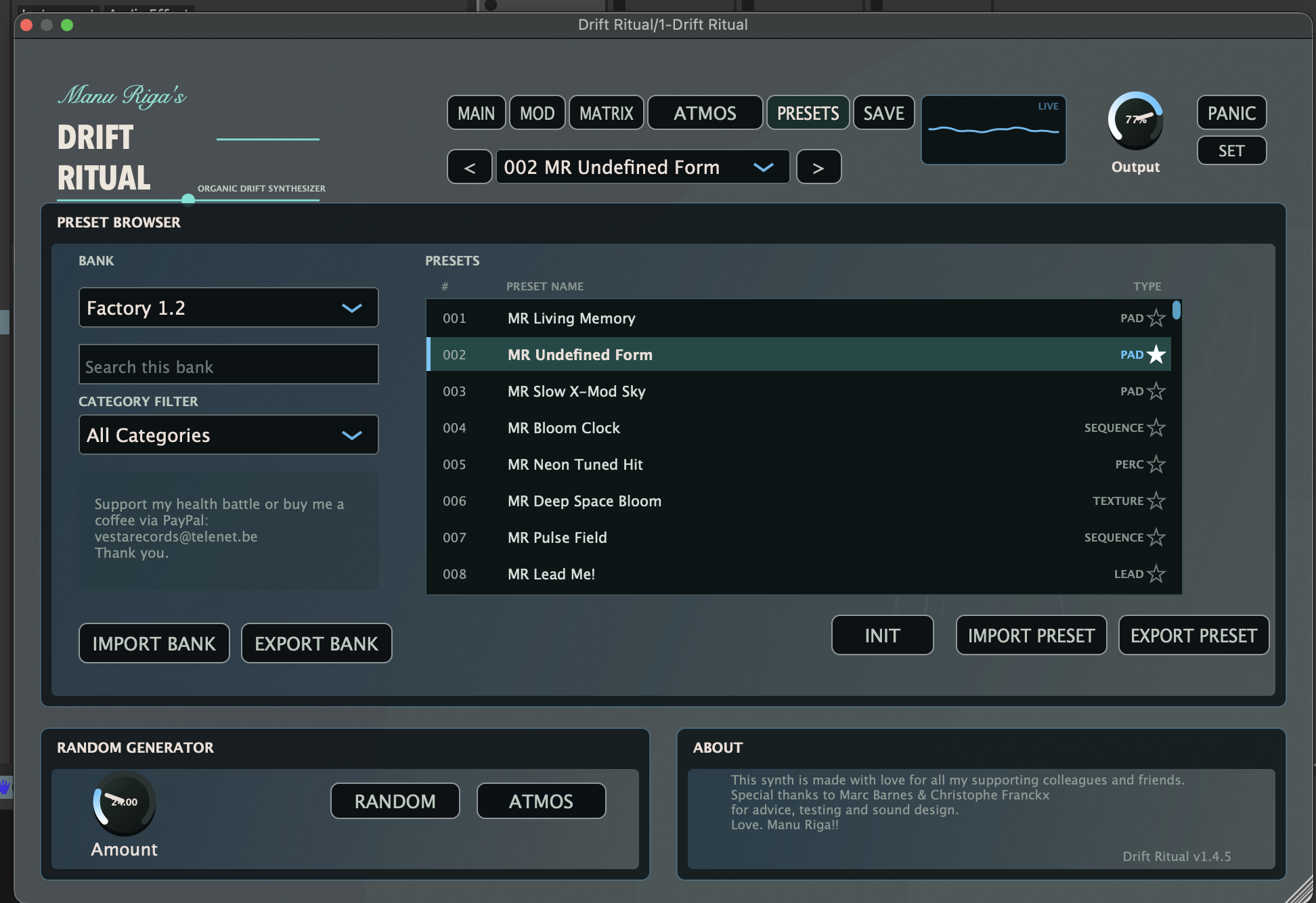 Screenshot 6 for Drift Ritual Software synthesizer