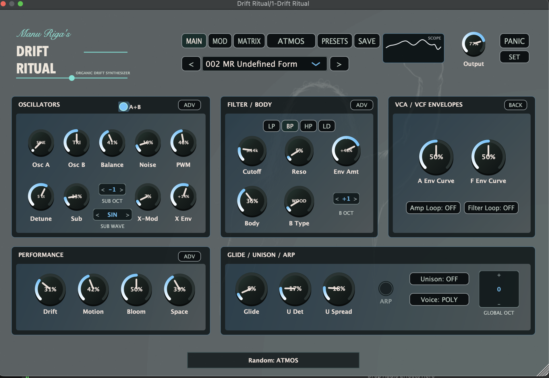 Screenshot 2 for Drift Ritual Software synthesizer