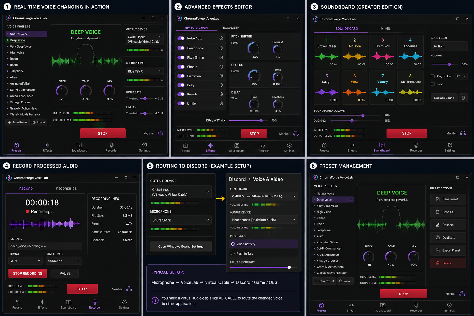 Screenshot 2 for ChromaForge VoiceLab