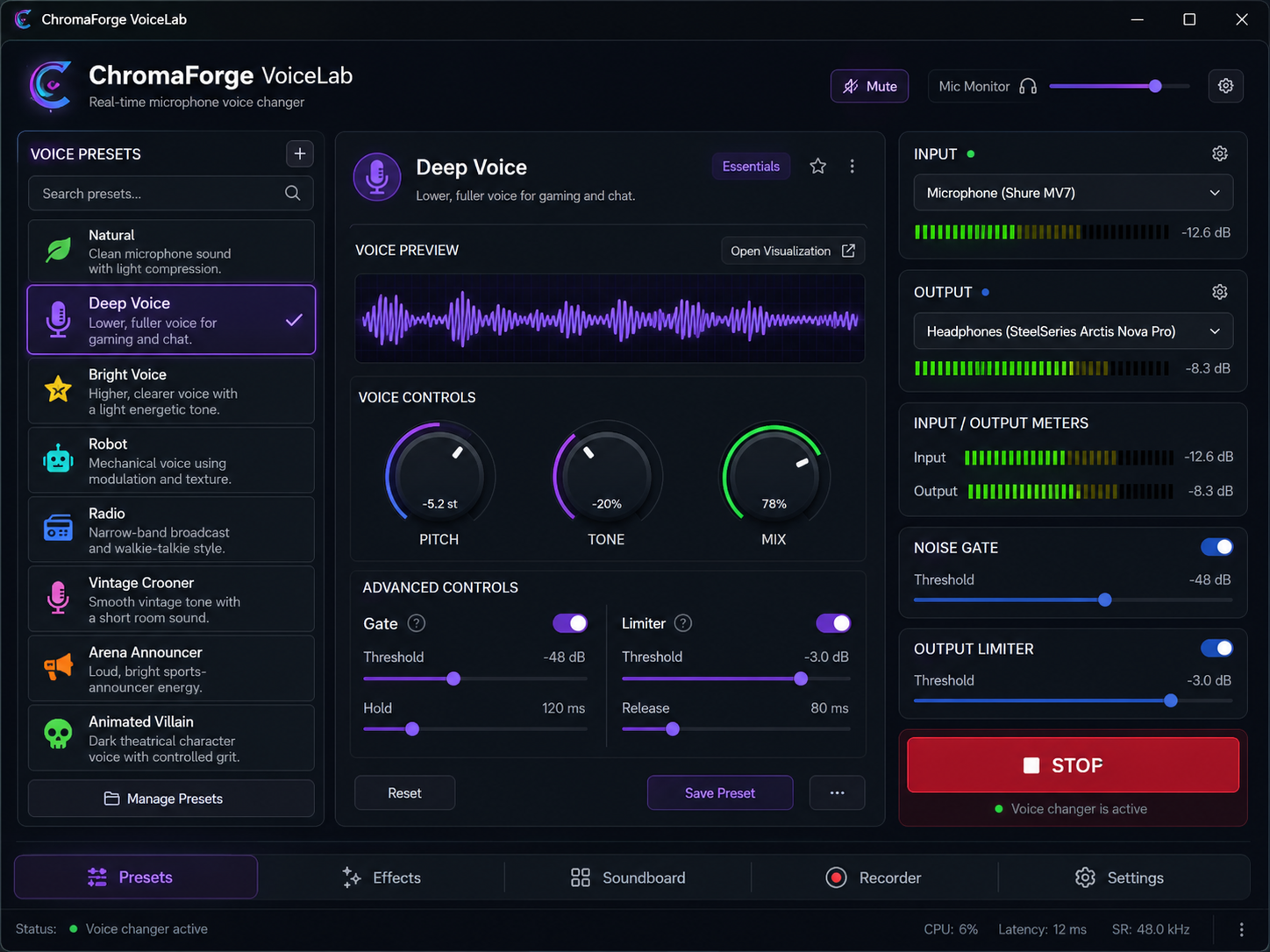 Screenshot 3 for ChromaForge VoiceLab