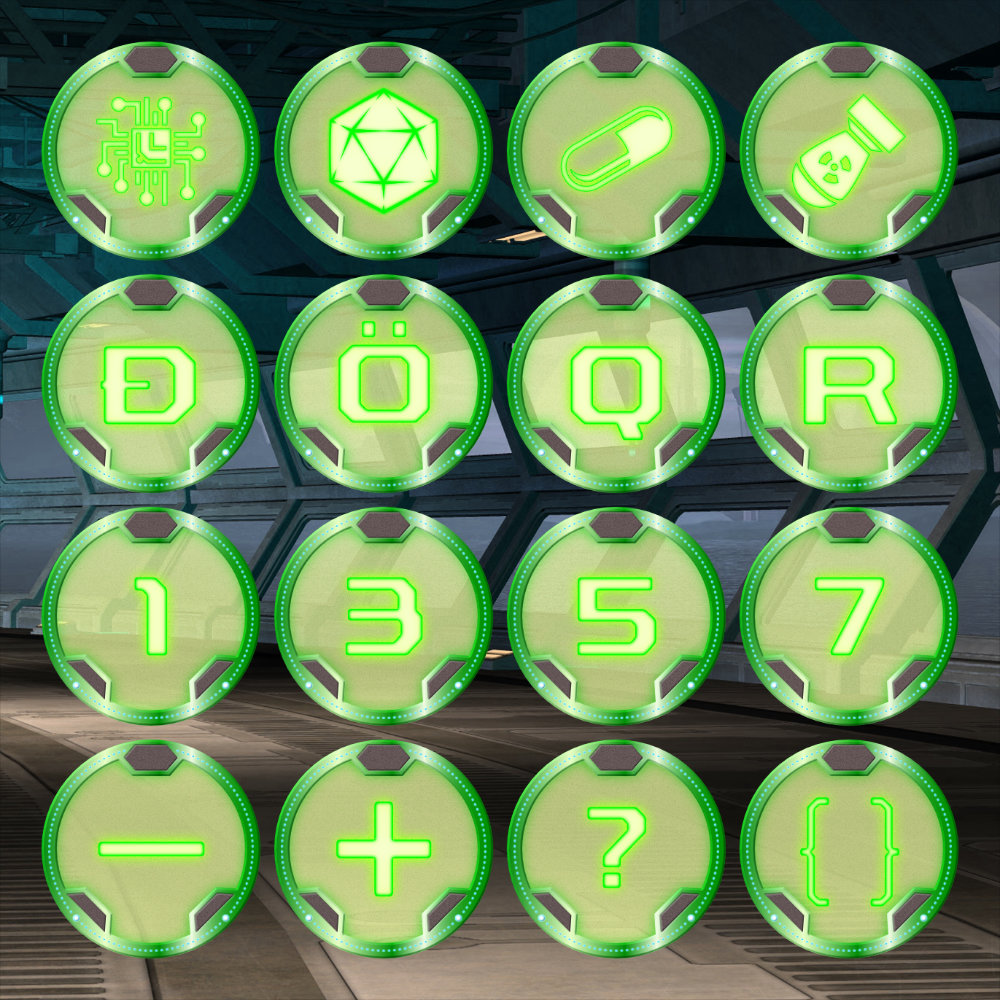 Screenshot 2 for Generic Sci-Fi Tokens - Green & Red