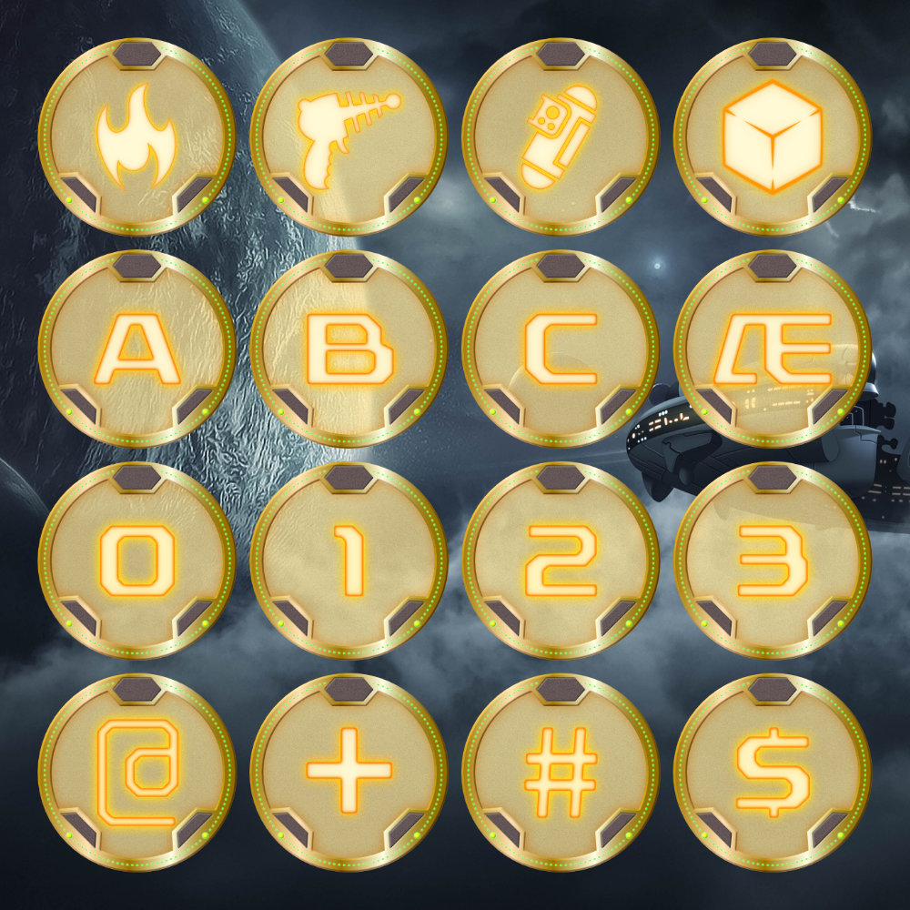 Screenshot 3 for Generic Sci-Fi Tokens - Blue & Gold
