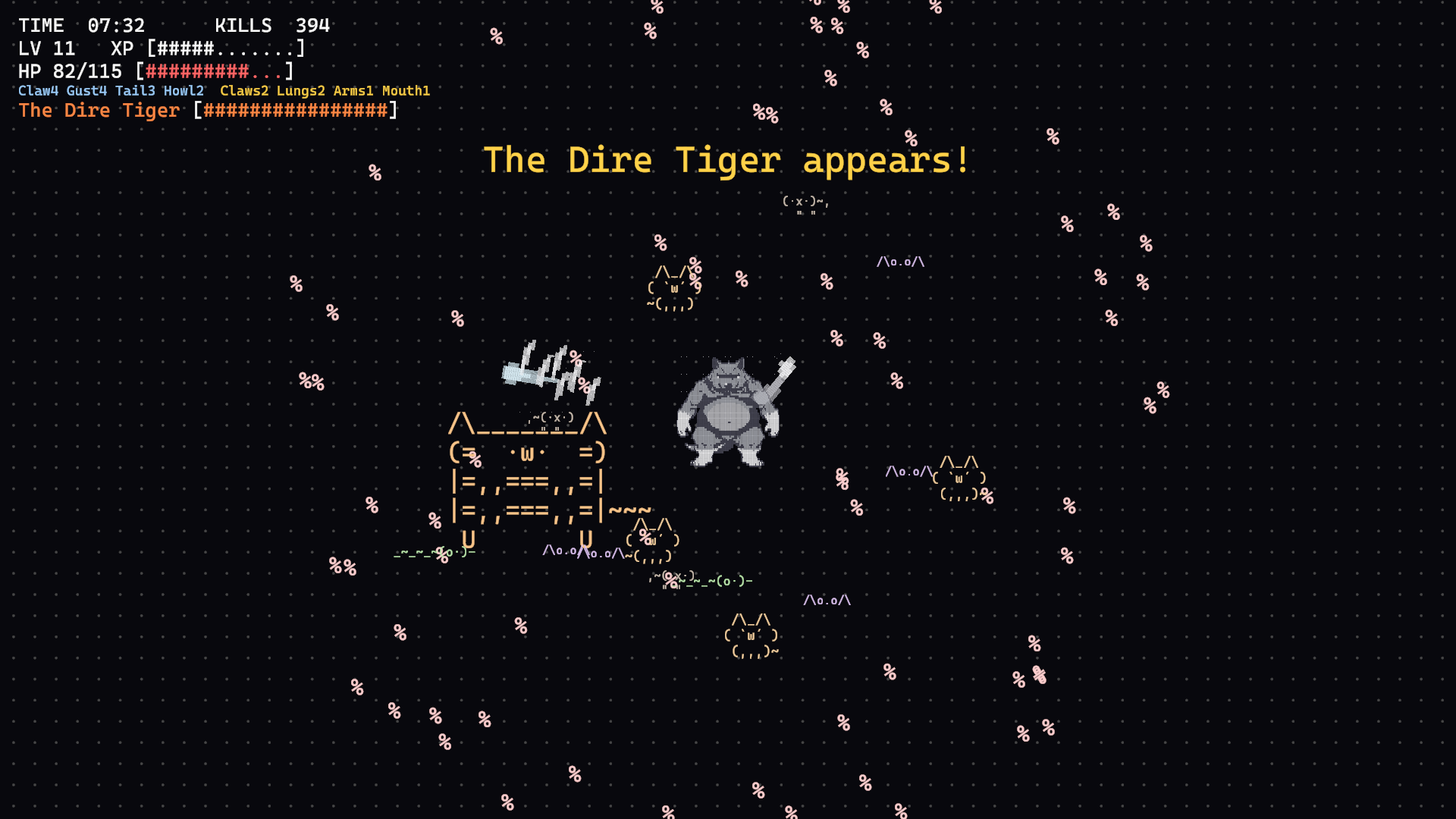Screenshot 5 for ASCII SURVIVOR: The Big Fat Wolf