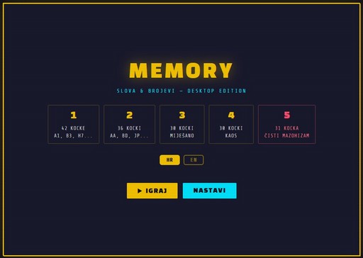 Screenshot 3 for Memory slova i brojevi-mob; Memory letters&numbers-mobile