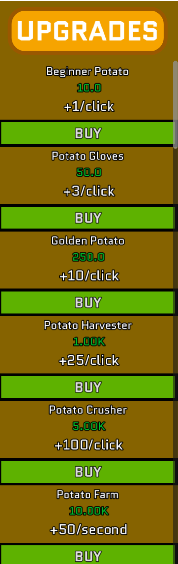 Screenshot 3 for Potato Clicker Deluxe