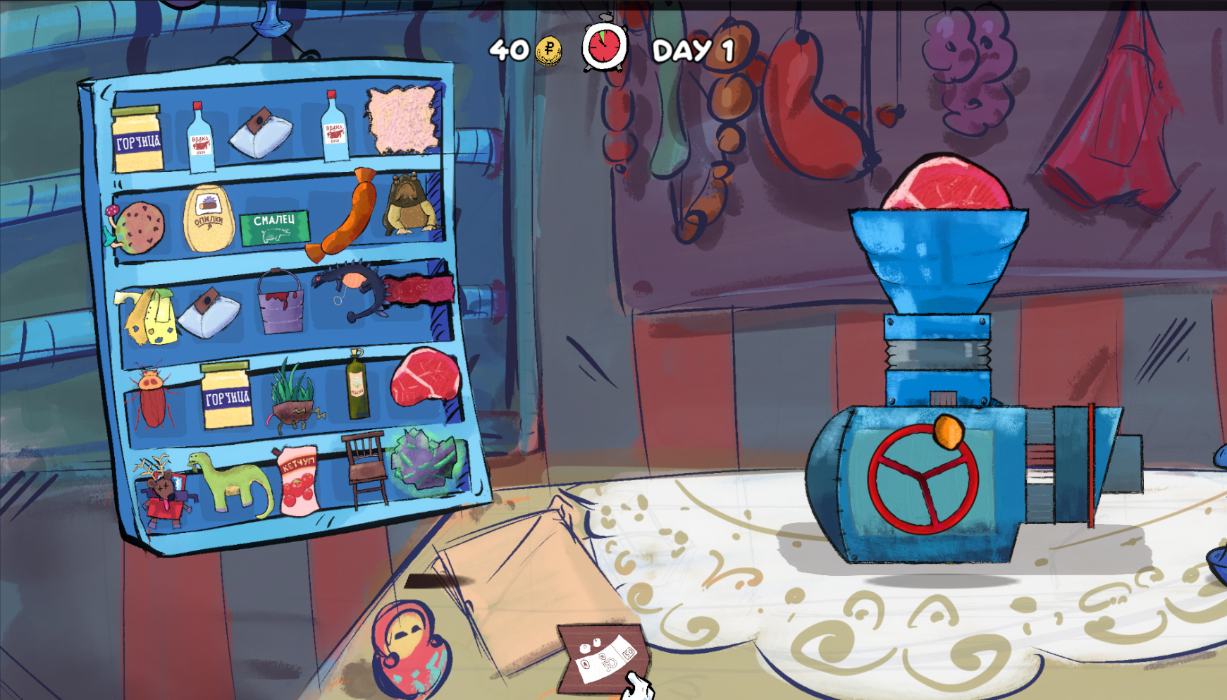 Screenshot 5 for I Ate a Suspicious Sausage, So I Was Reincarnated to Manage My Amputated Dad's Failing Meat Shop in the Soviet Union