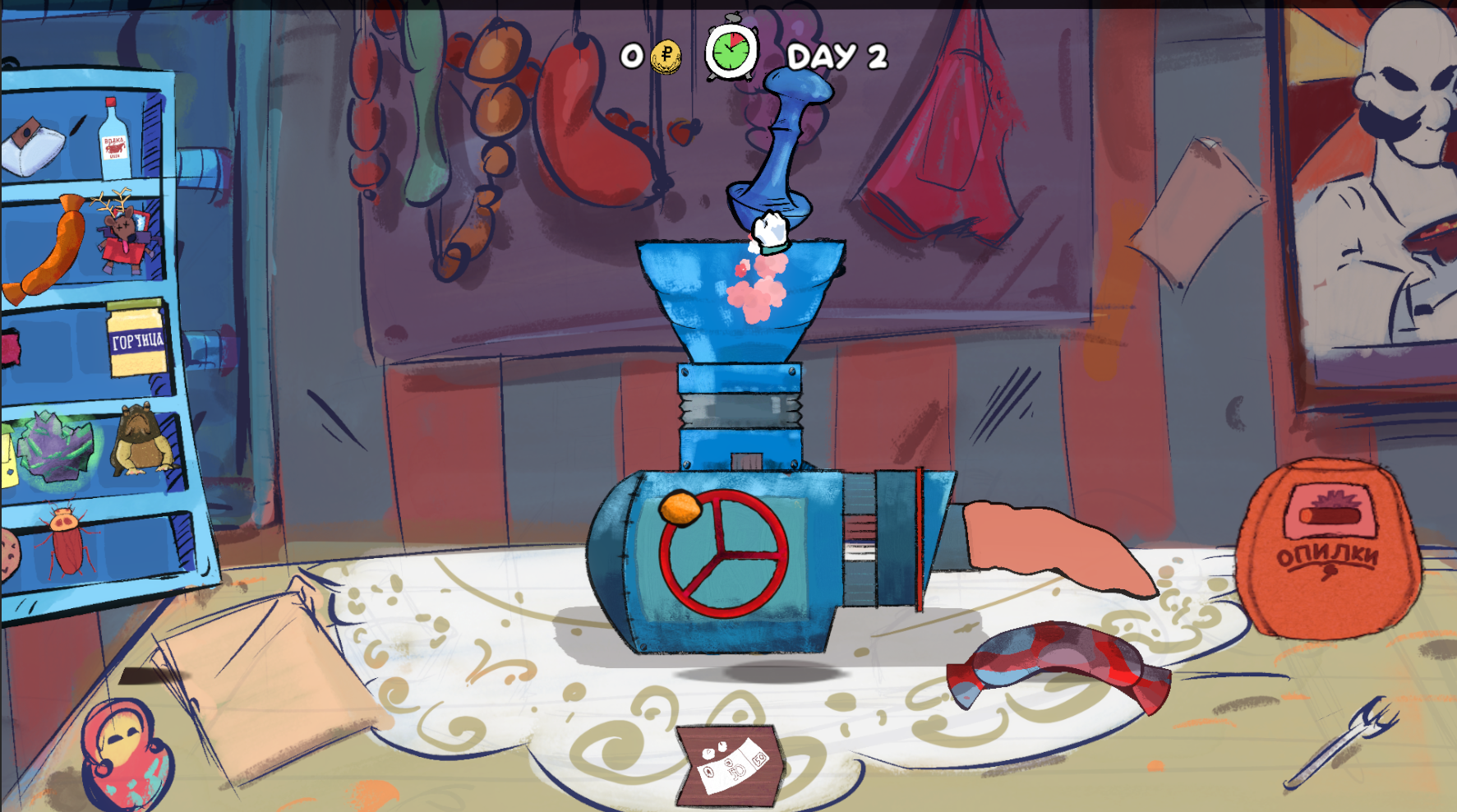 Screenshot 2 for I Ate a Suspicious Sausage, So I Was Reincarnated to Manage My Amputated Dad's Failing Meat Shop in the Soviet Union
