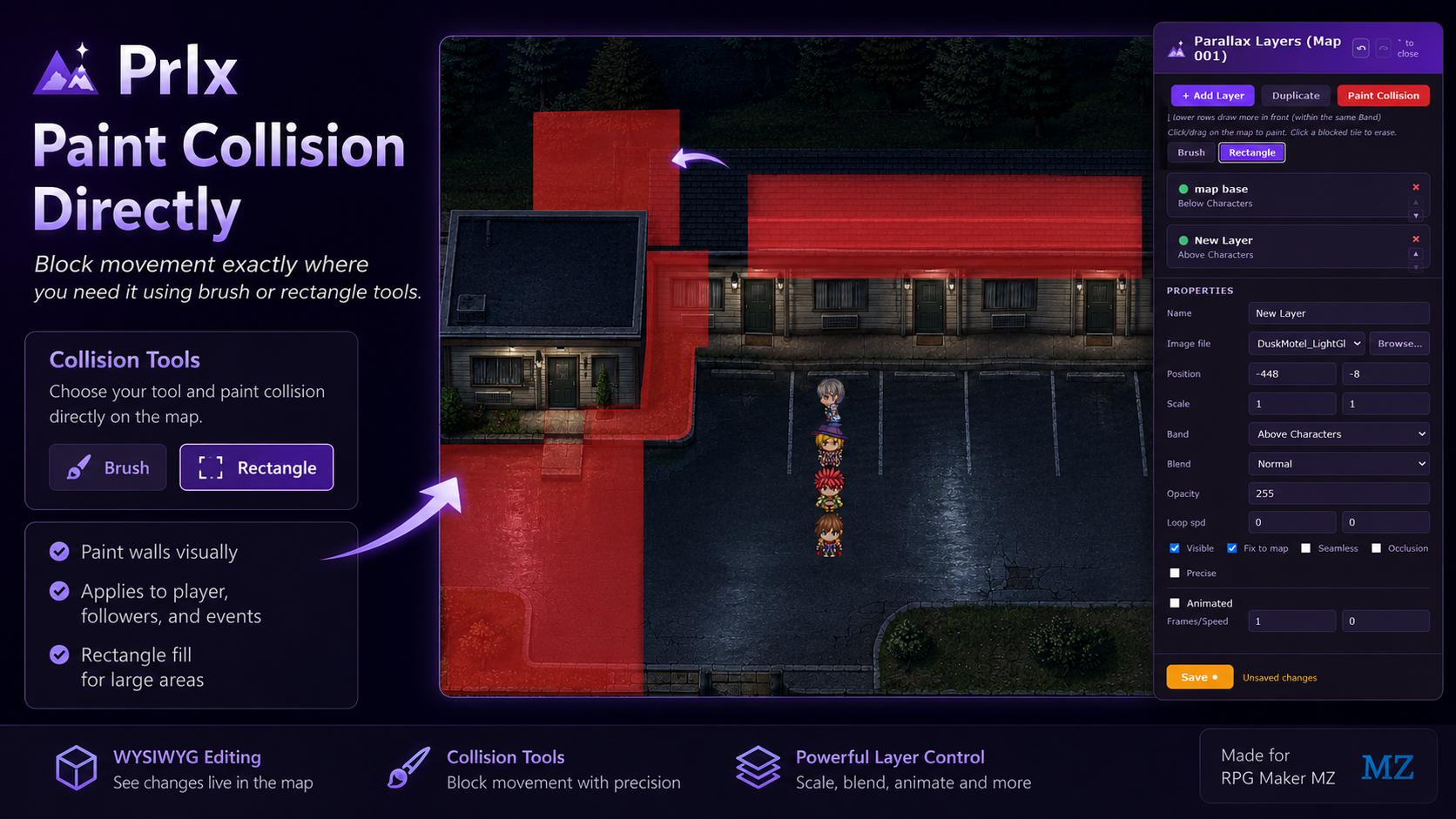 Screenshot 4 for Prlx — Live Parallax Map Builder for RPG Maker MZ