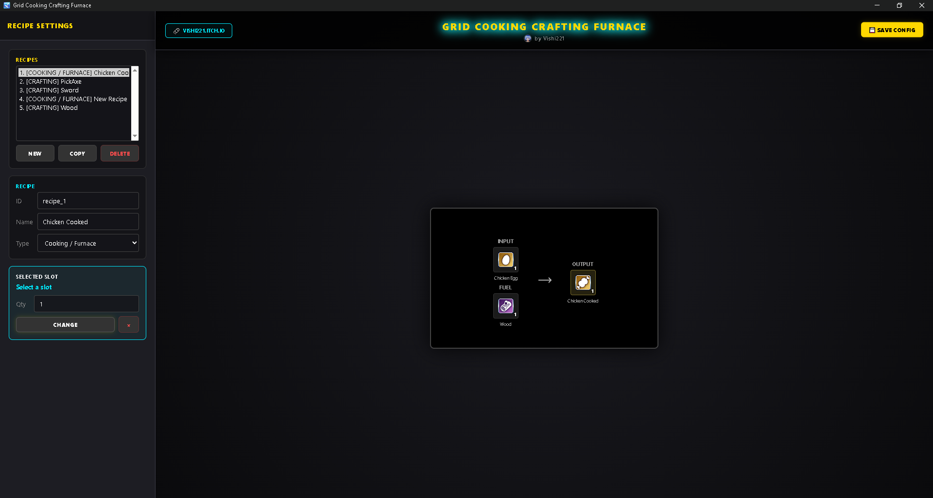 Screenshot 2 for RPG Maker MV/MZ - Grid Cooking Crafting Furnace