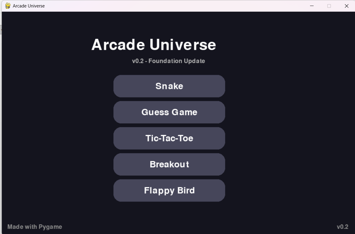 Screenshot 2 for arcade universe 0.2