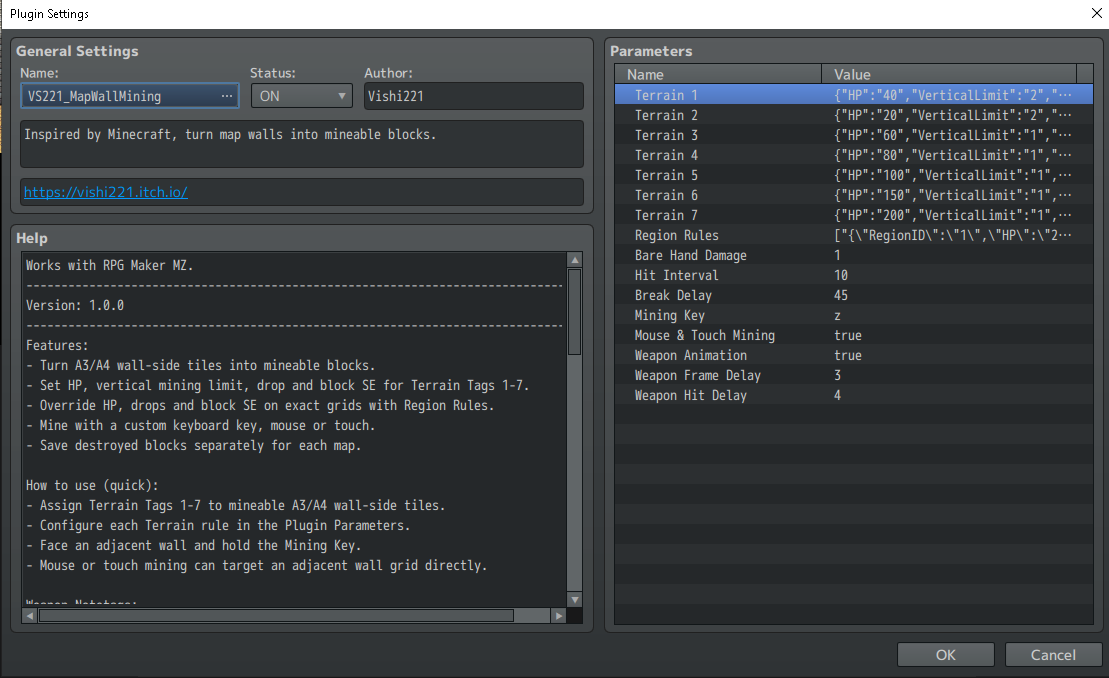 Screenshot 3 for RPG Maker MZ - Map Wall Mining