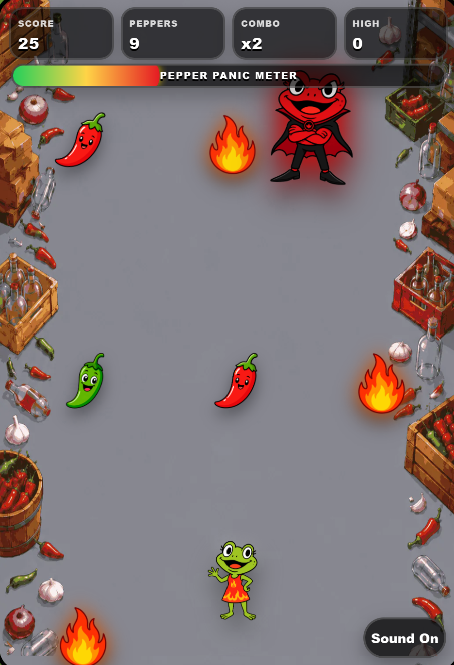 Screenshot 2 for Froggy Foods - Pepper Panic