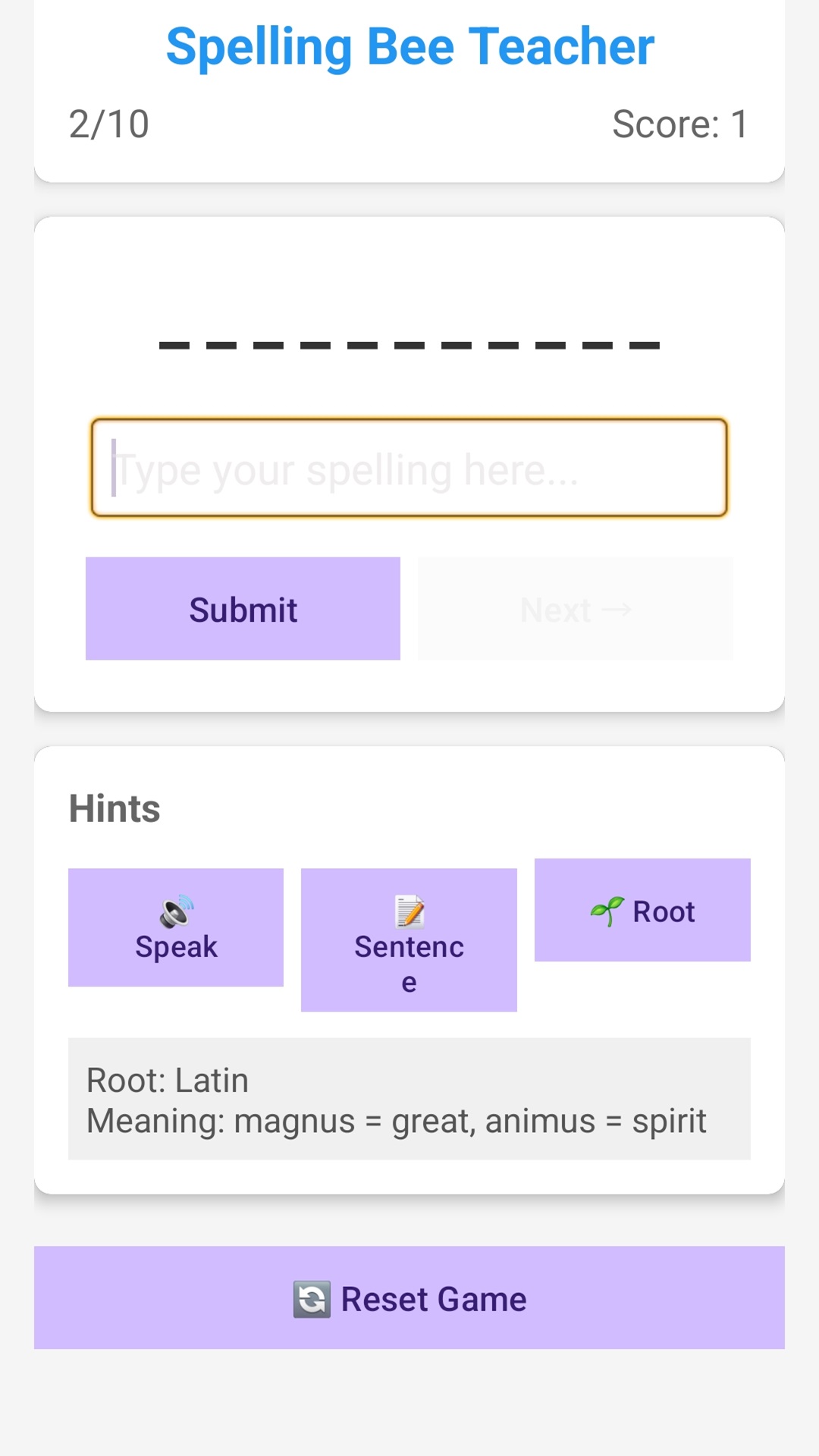 Screenshot 6 for Spelling Bee Tutor